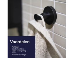 Plieger Vigo Handdoekhaakje – Handdoekhaakjes – Haak Met Schroeven – Haakje Enkel – 10 jaar garantie – Mat Zwart