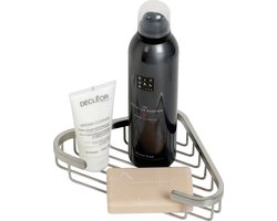 Plieger Vigo Hoekzeepschaal – Zeepschaaltje Douche Hangend – Zeephouder Badkamer – 10 jaar garantie – Geborsteld Chroom