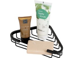 Plieger Vigo Hoekzeepschaal – Zeepschaaltje Douche Hangend – Zeephouder Badkamer – 10 jaar garantie – Mat Zwart