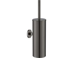 Plieger Vigo Toiletset Accessoires – Wc borstel – Wc Rolhouder – Handdoekhaakje - 10 jaar garantie – Geborsteld Gunmetal
