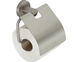 Plieger Vigo Wc Rolhouder – Toiletrolhouder Met Klep – Met Schroeven – 10 jaar garantie – Geborsteld Chroom