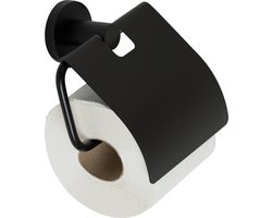 Plieger Vigo Wc Rolhouder – Toiletrolhouder Met Klep – Met Schroeven – 10 jaar garantie – Mat zwart