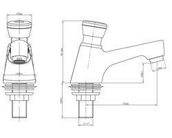 Plieger Zelfsluitende Toiletkraan - Chroom