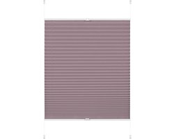 Plissé Gemaakt van Stof voor Privacy en Zonbescherming in Lichtdoorlatend Ontwerp met Klemmontage, Kleur Moeder van Parel Roze, Afmeting 50 x 130 cm (BxH)