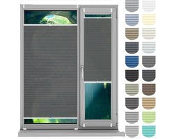 Plissé Gordijn - Jaloezie Rolgordijn - Privacy en Zonwering - Kreukeleffect Stof - 60x175 cm - Grijs