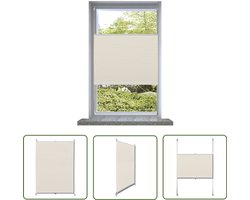 Plissé rolgordijn 80x150cm - crèmekleurig Plisségordijn - Rolgordijn - Crème Gordijnen - Kamerdecoratie - Woonkamer Decoratie