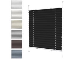 Plisségordijn Verduistering - Klemfix Gordijn - Privacy en Zonwering - Honingraatstructuur - 20 x 30 cm - Zwart