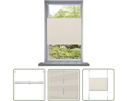 Plisséjaloezie crème 50x150cm - Stijlvol & Praktisch Plisseesjal - Zonwering - Raamdecoratie - Creme Kleur - Gordijnen