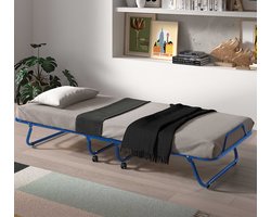 Plooibed 'Safari' Metaal 80x190cm + Matras 9cm