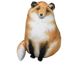 Pluche 3D Kussen van een Pallas's Kat met Wasbeer en Vos Design - Schattig en Zacht Speelgoed voor Thuisdecoratie, Perfect Cadeau voor Verjaardag en Feestdagen