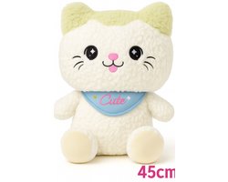 Pluche Kat Knuffel 45 cm – Superzachte Kat van Best4Juniors + Speelgoedtasje | Perfect Cadeau voor Baby & Kind