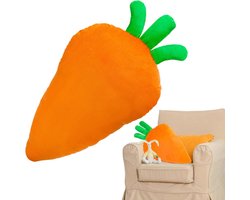 Pluche Wortel Kussen - Knuffel Dier - Decoratie Kamer - Verfijnde Vormgeving - 1.21 Pounds - Oranje