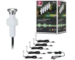 Plug & Shine LED-grondinbouwlamp MicroPen II Uitbreidingsset IP67 3000K 5x0,2W Zilver