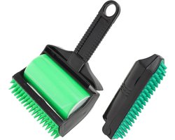 Pluizenroller Huisdierhaar - Kleverige Roller - Meubels Reinigen - Herbruikbaar & Wasbaar - 17.5 cm - Zwart