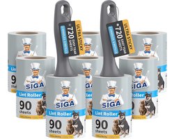 Pluizenrollers voor Huisdieren - Extra Kleverig - 720 Bladen Lintverwijderaar voor Kleding en Meubels