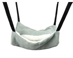 Pluizige Eco Hangmat voor Knaagdieren en Fretten - Gerecycled Materiaal Groen Visgraat