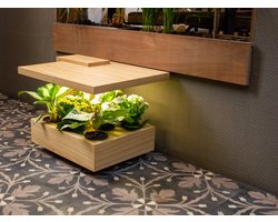 Pluk One Plant-Table | Natural Oak - Indoor gardening tafel. Een unieke woning met urban garden. Office en home.