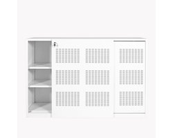 PLUS - Archiefkast met slot - Dossierkast - schuifdeurkast dubbelzijdig 180 cm
