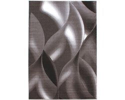 Plus Vloerkleed – Bruin – Golvend 3D Design – Laagpolig – 120x170 cm