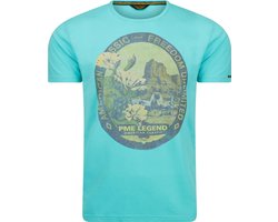 PME Legend - Heren Tee SS Play Lw Tee Turqoise - Blauw - Maat M
