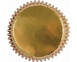 PME Muffin Vormpjes Papier met Zilverfolie - Goud - pk/45 - Mini Baking Cups