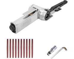 Pneumatic Sander with 6 Sanding Belts 330 x 10 mm for Wood, Metal, Stone for Grinding, Filing - ShopVlot