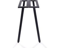Pochon - 2x Tafelpoot DA17 - Zwart - 6x55x72 - Meubelpoot - Staal - Tafelpoten Zwart - Meubelpoten Zwart