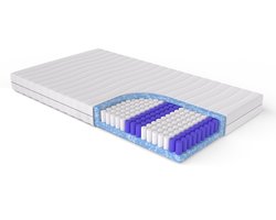Pocket Matras Koudschuim 180x200 20cm Met Luxe Bamboe Hoes Met Rits