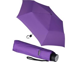 Pocket Paraplu - Mini Paraplu Vouwbaar - Bescherming tegen Regen - Ultra Lichtgewicht - 92 cm Diameter - Paars