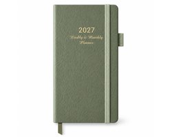 Pocket Weekagenda 2027 – 14x 9cm – Compacte zakagenda – Groen