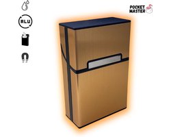 PocketMaster Sigaretten Doosje - Goud - Aluminium - Sigarettenhouder - Weerbestendig - Stevige en Luxe Sigarettendoosjes