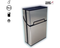 PocketMaster Sigaretten Doosje - Zilver - Aluminium - Sigarettenhouder - Weerbestendig - Stevige en Luxe Sigarettendoosjes