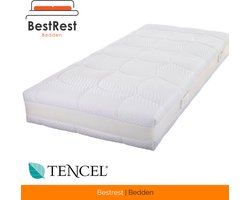 Pocketvering Matras 160x200 – 25cm Dik – Tencel 1000 – HR55 Koudschuim – Tencel Hoes – Ventilerend & Veerkrachtig – Anti-Allergisch