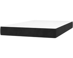Pocketveringmatras - Bedmatras Matras - Rustgevende Nachtrust - Zacht Fluweel - 120x200x20 cm - Zwart