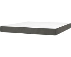 Pocketveringmatras - Bedmatras - Rustgevende nachtrust - Zachte fluwelen stof - 180x200 cm - Donkergrijs