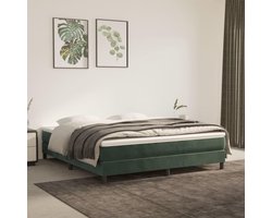 Pocketveringmatras - Binnenvering matras - Comfortabel slapen - Zachte fluwelen stof - 160 x 210 cm - Donkergroen