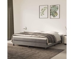 Pocketveringmatras - Luxe matras - Comfortabel slapen - Zachte fluwelen afwerking - 180 x 200 cm - Grijs
