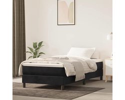 Pocketveringmatras - Luxe matras - Goede nachtrust - Fluwelen afwerking - 100 x 200 cm - Zwart