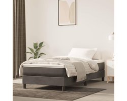 Pocketveringmatras - Luxe matras - Goede nachtrust - Zacht fluweel - 90 x 190 cm - Donkergrijs