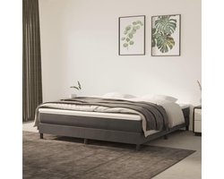 Pocketveringmatras - Matras Boxspringmatras - Goede Nachtrust - Zacht Fluweel - 160 x 200 x 20 cm - Donkergrijs