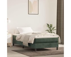 Pocketveringmatras - Matras - Nachtrust - Zacht fluweel - 100 x 200 cm - Donkergroen
