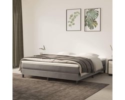 Pocketveringmatras - Matras Verenmatras - Comfortabel Slapen - Zacht Fluweel - 180 x 200 cm - Lichtgrijs