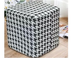 Poef Hoes - Krukhoes Voetenbank - Meubels Beschermen - Jacquard Gebreide Stof - 40x35cm - Niet gespecificeerd