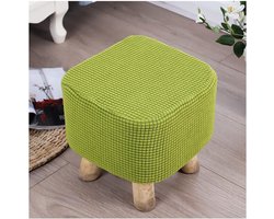 Poef Hoezen - Kruk Hoezen - Meubels Beschermen - Jacquard Gebreid - 30x20 cm - Smaragdgroen