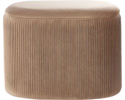 Poef met opbergruimte RICHLAND Fluweel Beige 55 cm 35 cm 41 cm
