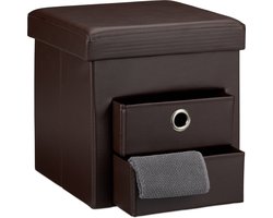 Poef met opberguimte - 40 l - bruin