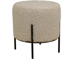 Poef Ø 35,5 cm Morten Beige Teddy