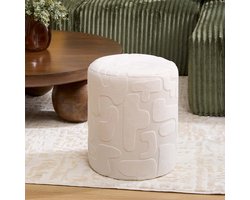 Poef Ø 36 cm Celestin Wit