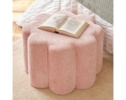 Poef Ø 50 cm Vieve Roze