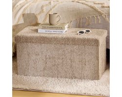 Poef + Opbergbox Eden Taupe